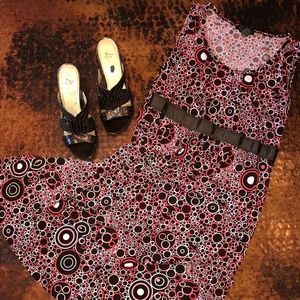 Susan Lawrence Brown Sleeveless Dress - M